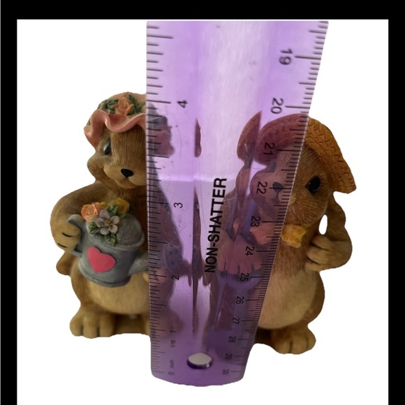 Vintage Long Ear Bunny Figurines Mervyn’s 1997 Boy Girl Spring - Picture 6 of 6